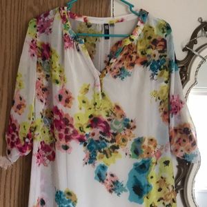 Long floral shirt